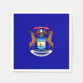 Patriottische papieren servetten met vlag van Mich (Voorkant)