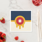 Patriottische papieren servetten met vlag van Tuls (Insitu)