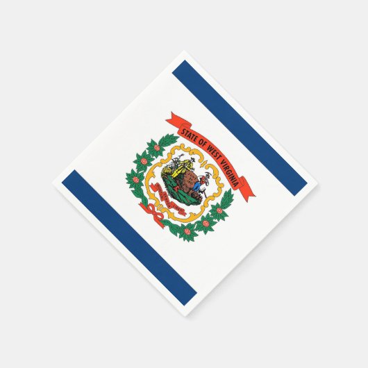 Patriottische papieren servetten met West Virginia (Hoek)