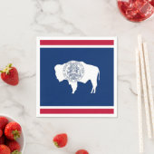 Patriottische papieren servetten met Wyoming vlag (Insitu)