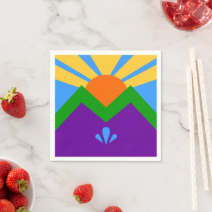 Patriottische papieren servetten, vlag van Manitou Servet