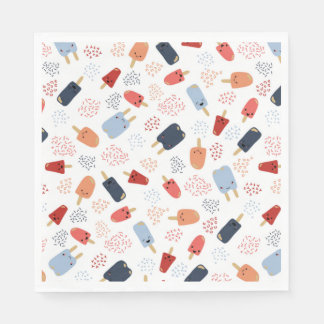 Patriottische papillen in rood, wit en blauw Schor Servet