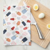 Patriottische papillen in rood, wit en blauw Schor Theedoek (Quarter Fold)