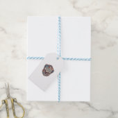 Patriottische Patchwork Kunstenaar Cadeaulabel (Met Touw)