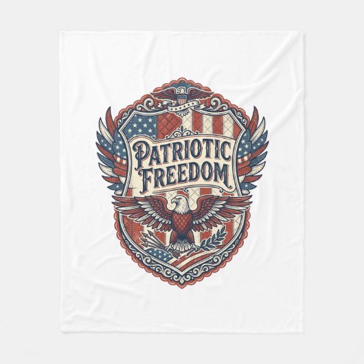 Patriottische Patchwork Kunstenaar Fleece Deken (Voorkant)