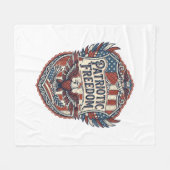 Patriottische Patchwork Kunstenaar Fleece Deken (Voorkant (Horizontaal))
