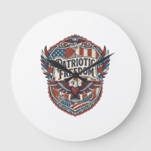 Patriottische Patchwork Kunstenaar Grote Klok