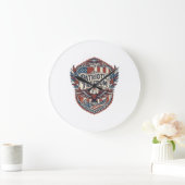 Patriottische Patchwork Kunstenaar Grote Klok (Huis)