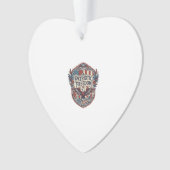 Patriottische Patchwork Kunstenaar Ornament (voorkant)