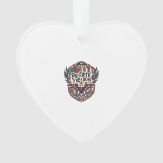 Patriottische Patchwork Kunstenaar Ornament (voorkant)