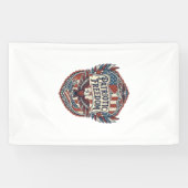Patriottische Patchwork Kunstenaar Spandoek (Horizontaal)