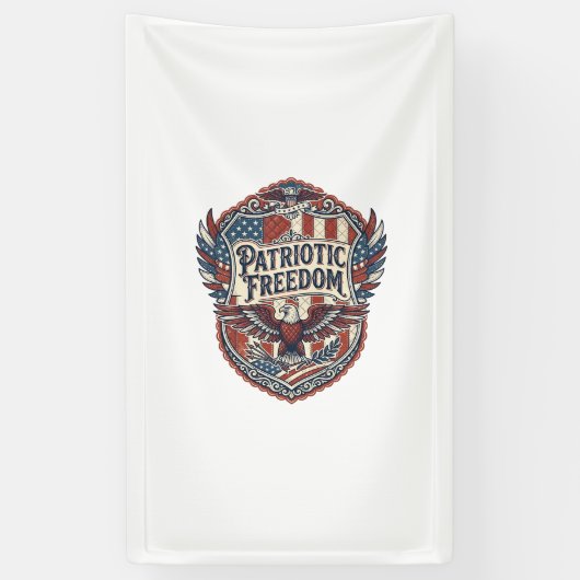 Patriottische Patchwork Kunstenaar Spandoek (Verticaal)