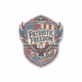 Patriottische Patchwork Kunstenaar Sticker (Voorkant)