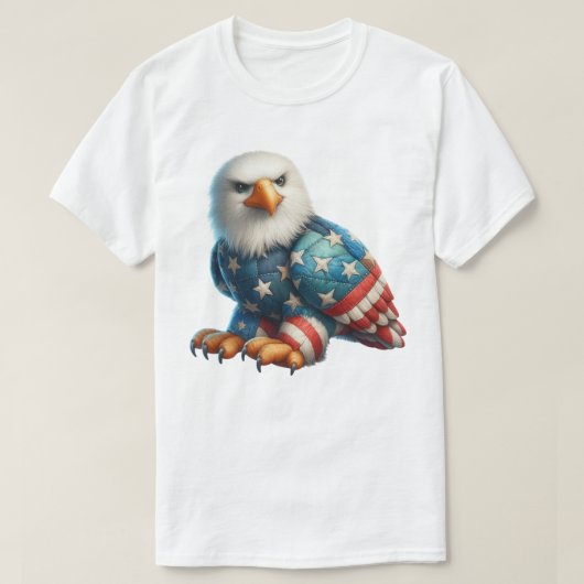 Patriottische patchworkkunst  t-shirt (Design voorkant)