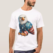 Patriottische patchworkkunst  t-shirt (Voorkant)