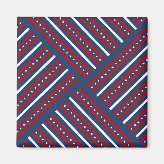 Patriottische patroonstrips magneet (Voorkant)