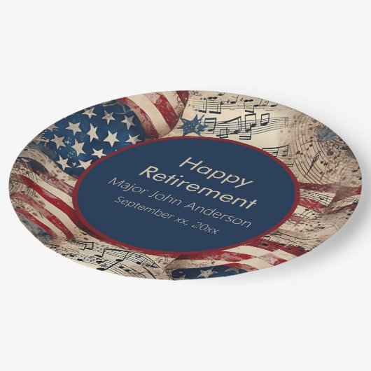 patriottische pensioenpartij papieren bordje (Gekanteld)