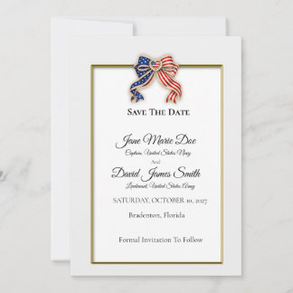 Patriottische Persoonlijke Militaire Trouw Save The Date
