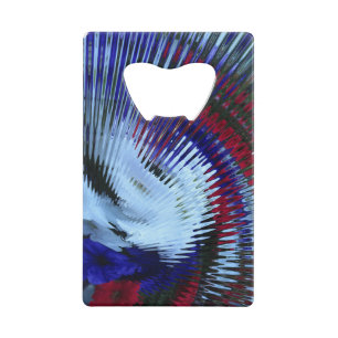 Patriottische Petunia Blow Out-CC Bottle Opener Kredietkaart Flessenopener