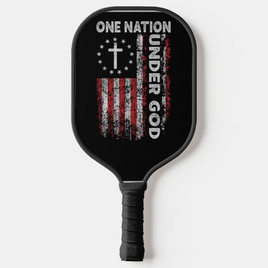 Patriottische Pickleball-peddel: één natie onder G Pickleball Paddle (Achterkant)