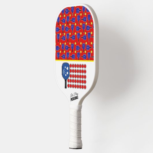 Patriottische Pickleball Rood Wit Blauw Amerikaans Pickleball Paddle (Links)