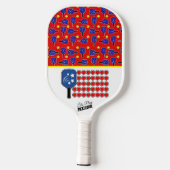 Patriottische Pickleball Rood Wit Blauw Amerikaans Pickleball Paddle (Achterkant)