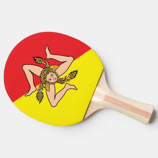 Patriottische, pingpong peddel met de vlag van Sic Tafeltennisbatje (Zijkant)