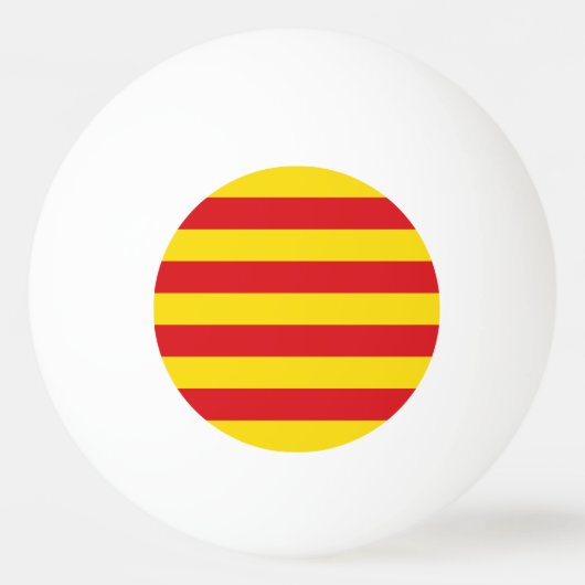 Patriottische pingpongbal met de vlag van Cataloni Pingpongballen (Voorkant)