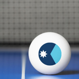 Patriottische pingpongbal met de vlag van Minnesot Pingpongballen