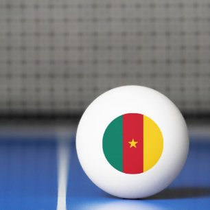 Patriottische pingpongbal met vlag van Kameroen Pingpongballen