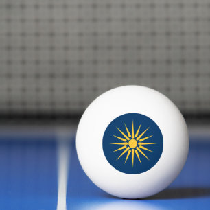 Patriottische pingpongbal met vlag van Macedonië Pingpongballen