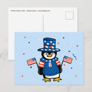 Patriottische Pinguïn Briefkaart