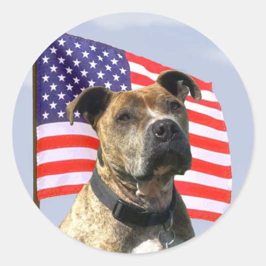 Patriottische pitbull stickers (Voorkant)