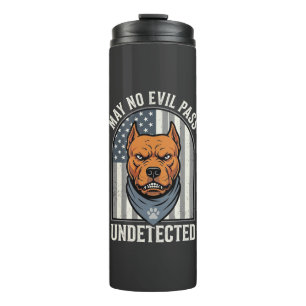 Patriottische Pitbull Waakhond Thermosbeker