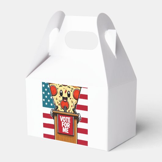 Patriottische pizza stem op mij bedankdoosjes (Achterkant)