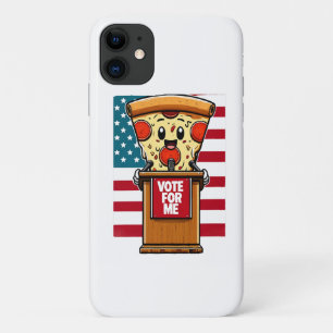 patriottische pizza stem op mij iPhone 11 hoesje