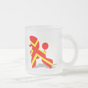 Patriottische poedels matglas koffiemok