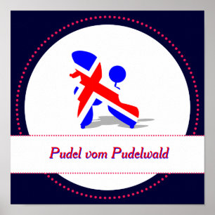 Patriottische poedels poster