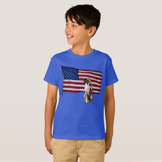 Patriottische Pointer Kinder T-Shirt (Voorkant volledig)