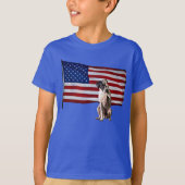 Patriottische Pointer Kinder T-Shirt (Voorkant)