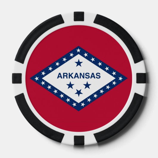 Patriottische poker chips met vlag van Arkansas (Voorkant)