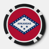 Patriottische poker chips met vlag van Arkansas (Achterkant)