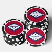 Patriottische poker chips met vlag van Arkansas (Opstapeling)