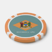 Patriottische poker chips met vlag van Delaware (Enkel)