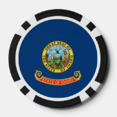 Patriottische poker chips met vlag van Idaho (Achterkant)