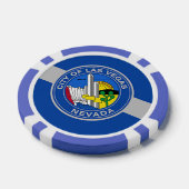 Patriottische poker chips met vlag van Las Vegas (Enkel)