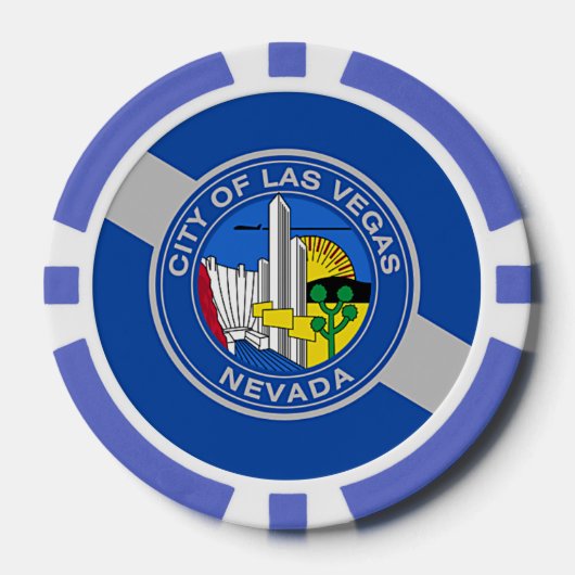 Patriottische poker chips met vlag van Las Vegas (Voorkant)