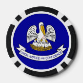 Patriottische poker chips met vlag van Louisiana (Achterkant)