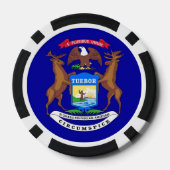 Patriottische poker chips met vlag van Michigan (Achterkant)