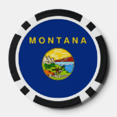 Patriottische poker chips met vlag van Montana (Achterkant)